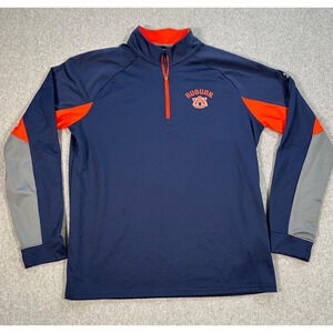 Auburn Tigers Under Armour Quarter Zip Pullover Men's Large Loose Fit Cold Gear